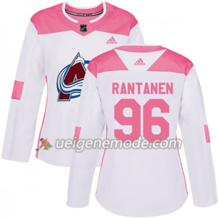 Dame Eishockey Colorado Avalanche Trikot Mikko Rantanen 96 Adidas 2017-2018 Weiß Pink Fashion Authentic